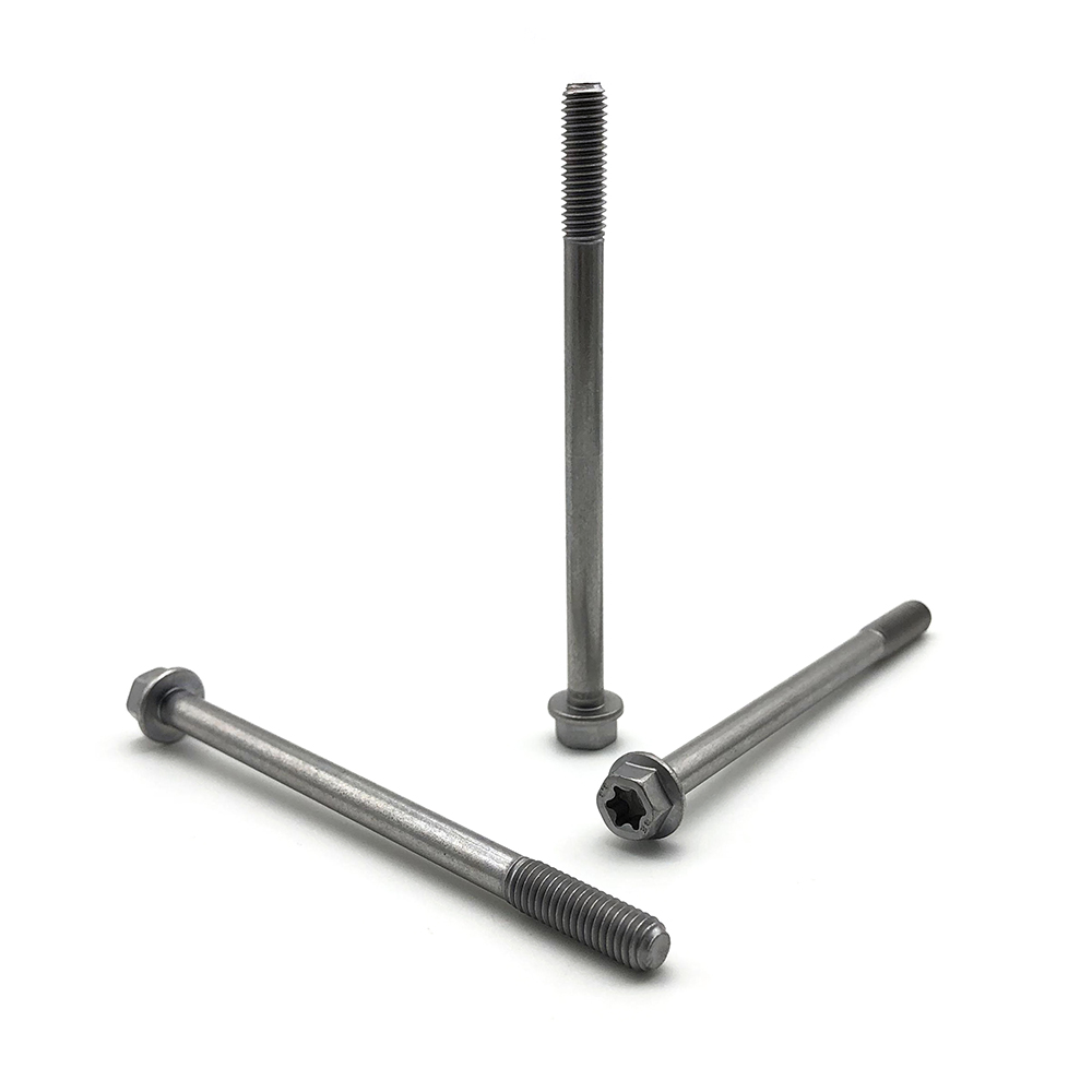 Parafusos de flange hexagonais torx de aço inoxidável personalizados 2