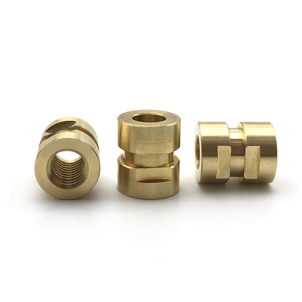 CNC 가공 황동 계단 기둥 슬롯 원형 너트 2