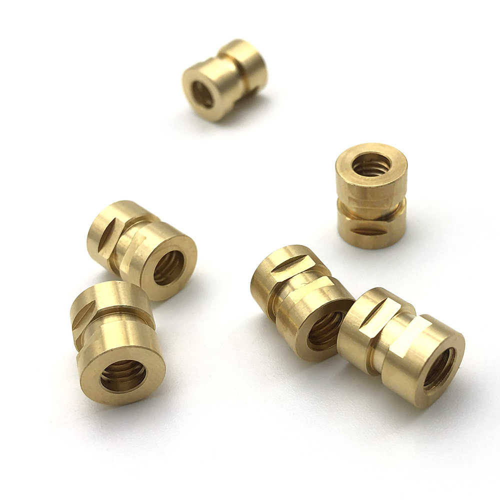CNC 가공 황동 계단 기둥 슬롯 원형 너트 3