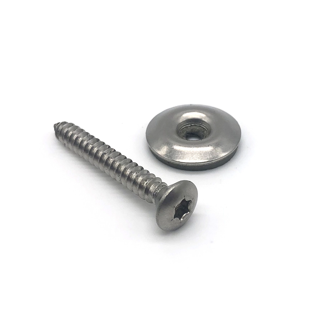 Atacado personalizado aço preto óxido botão cabeça torx parafuso arruela de náilon para telhado 1