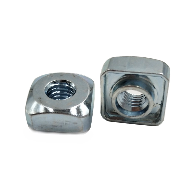Porca de travamento com rosca quadrada de metal de aço personalizado por atacado galvanizado Porcas quadradas 1