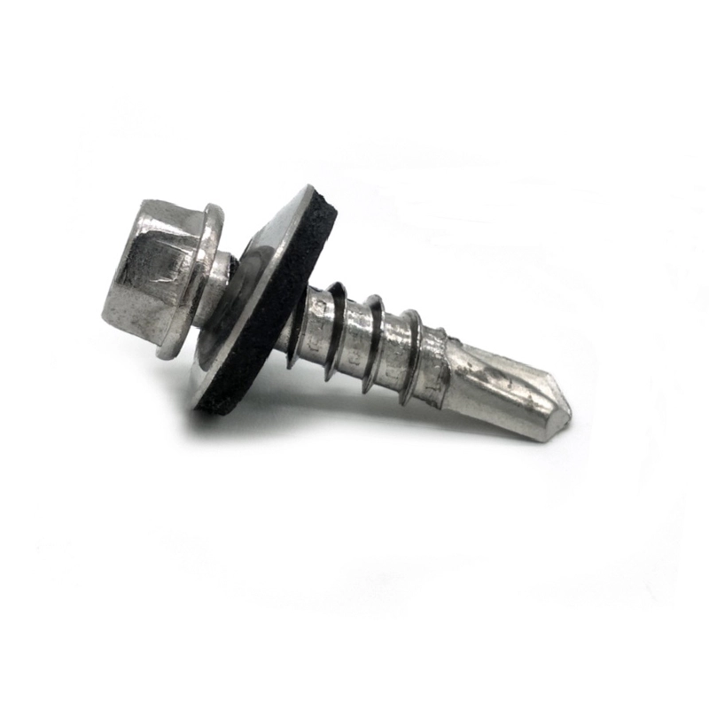 China manufacturers stainless steel ss304 waterproof hex head self tapping drilling roofing screw with rubber washer for roof 1