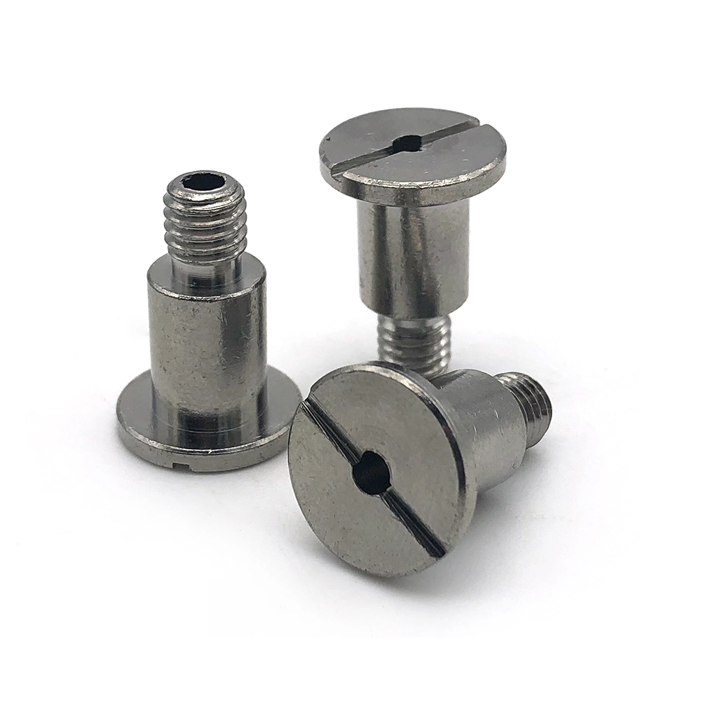 Pernos de hombro huecos con ranura de cabeza plana de acero inoxidable personalizados 1