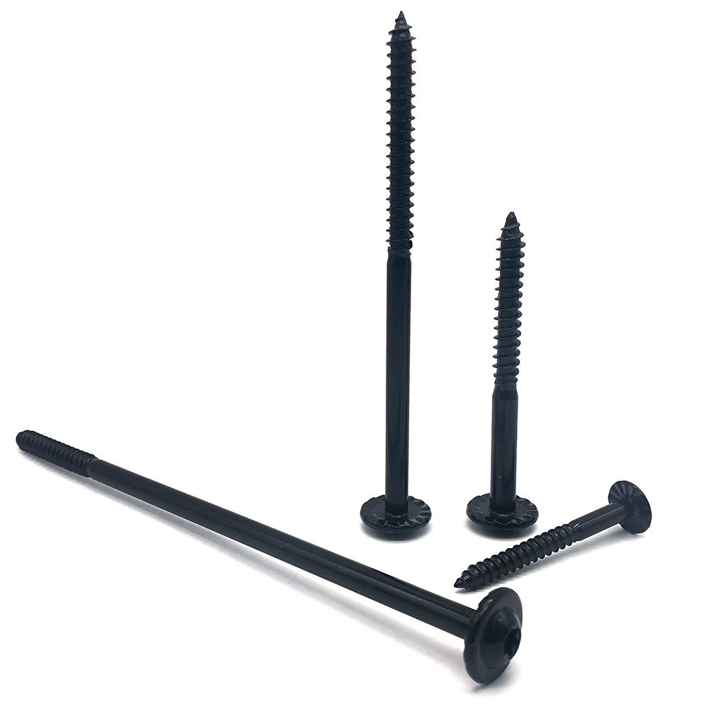 China manufacturer carbon steel black plated plum button head screw truss head torx screws 1