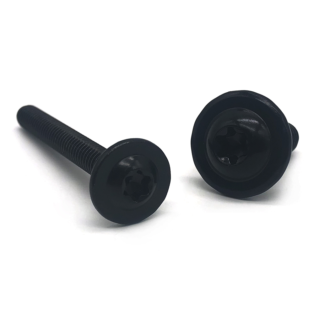China manufacturer carbon steel black plated plum button head screw truss head torx screws 3
