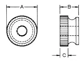 황동 널링 너트 고품질 맞춤형 m4 널링 썸 너트 6