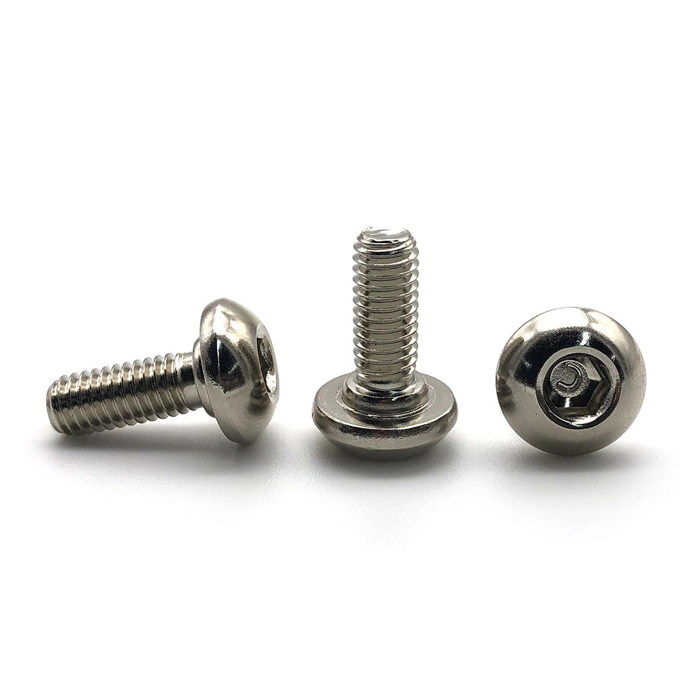 Tornillos de cabeza de botón con casquillo hexagonal redondo de acero al carbono 1
