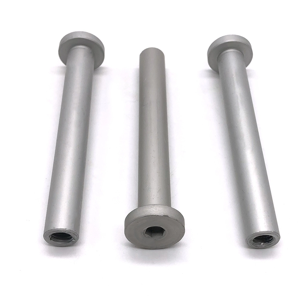 Tuercas tubulares de aluminio con cabeza plana de metal personalizado para coche de juguete 1