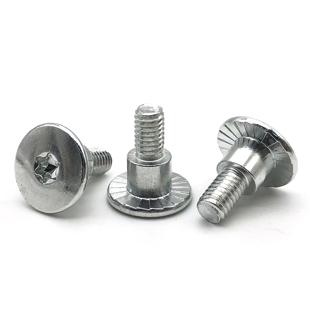 Customized Truss Head plum screws White zinc Torx Step Shoulder Screws 1