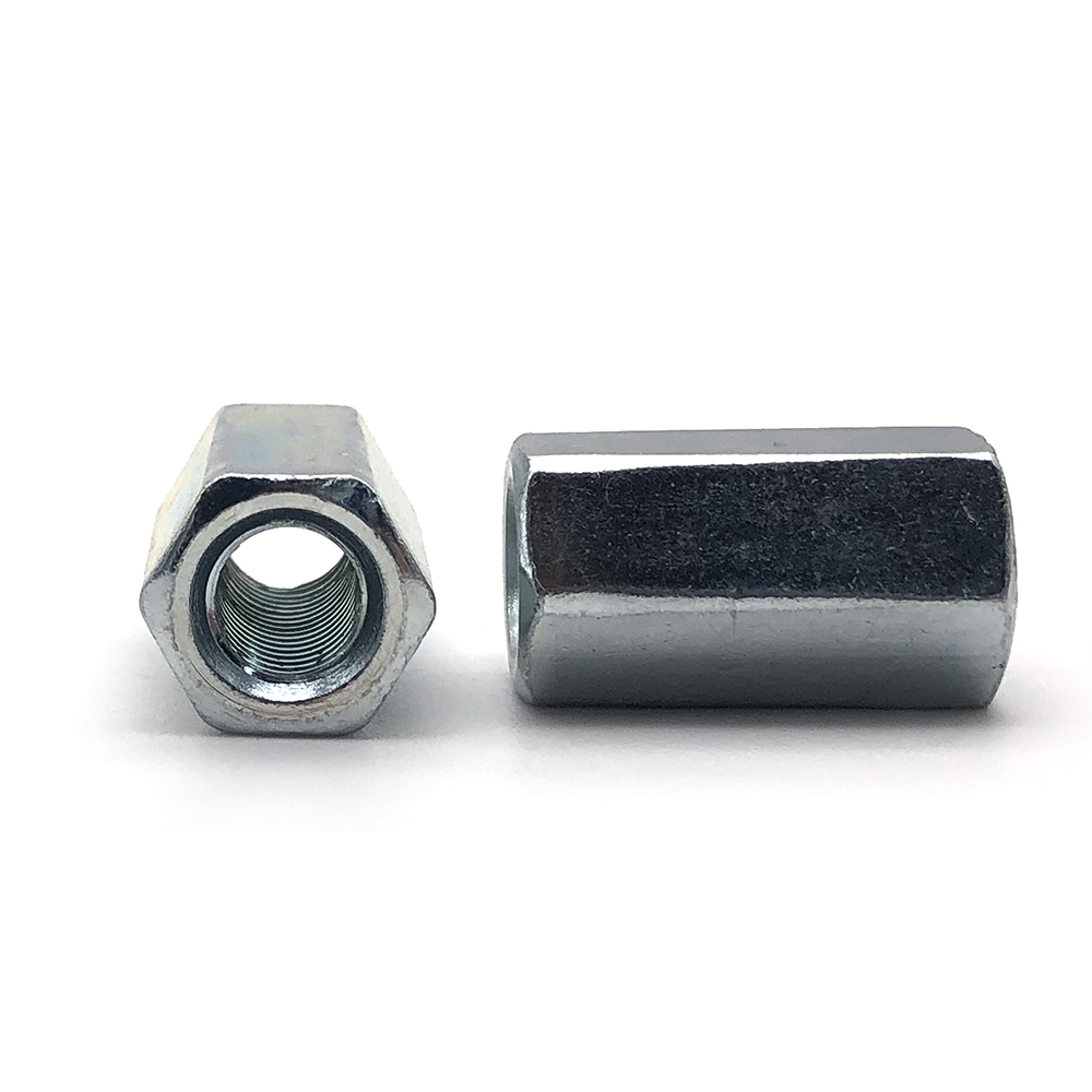 Porca de tambor de manga hexagonal DIN 6334 com rosca de aço carbono longa porcas de acoplamento sextavadas 2