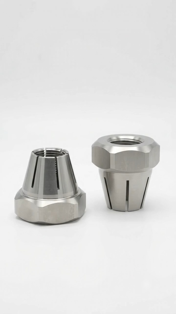 Custom CNC Machined Slotted Conical Lock Nuts for Aerospace Applications 1
