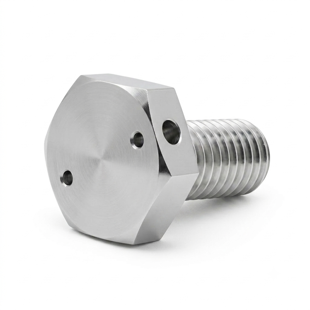 Custom CNC Machined Drilled Hex Head Bolts for Aerospace Applications 5