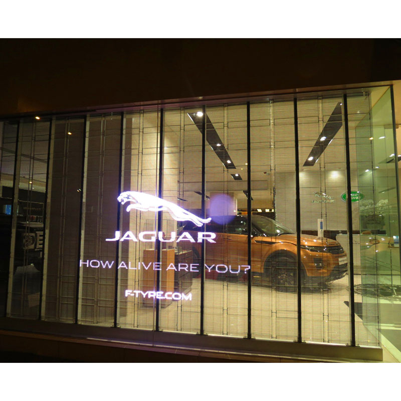 Pantalla LED transparente para tienda de ropa Panel de pared de pantalla LED transparente gigante de 1000*1000mm 6