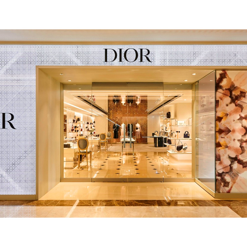 Pantalla LED transparente para tienda de ropa Panel de pared de pantalla LED transparente gigante de 1000*1000mm 8