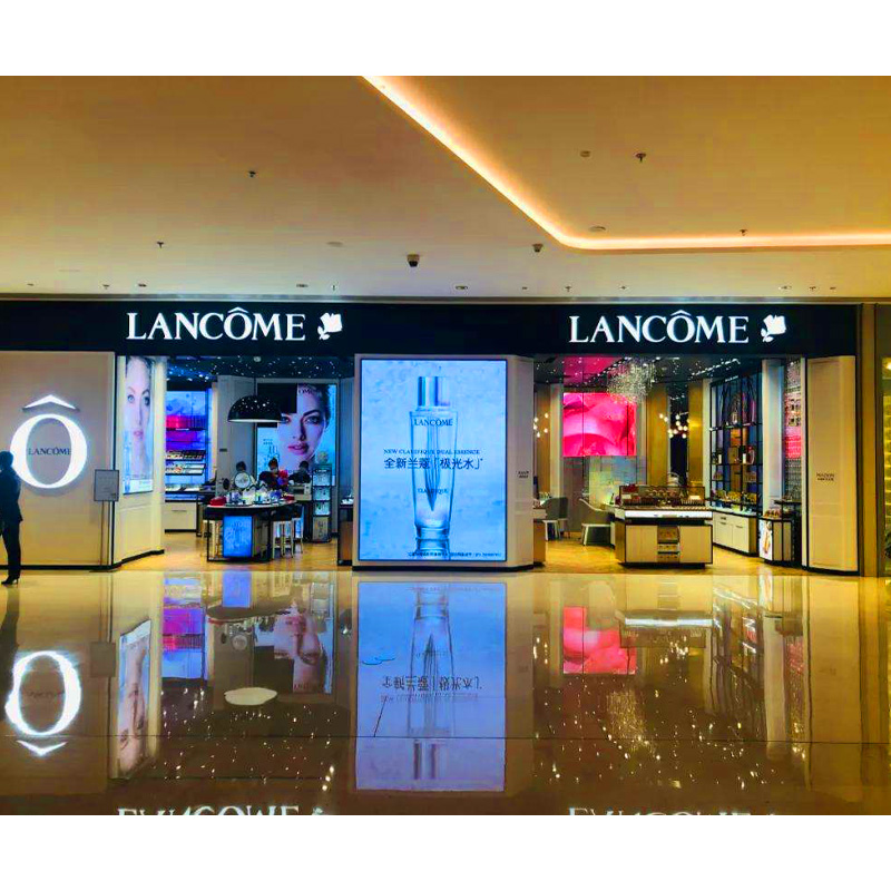 Pantalla LED transparente para tienda de ropa Panel de pared de pantalla LED transparente gigante de 1000*1000mm 11