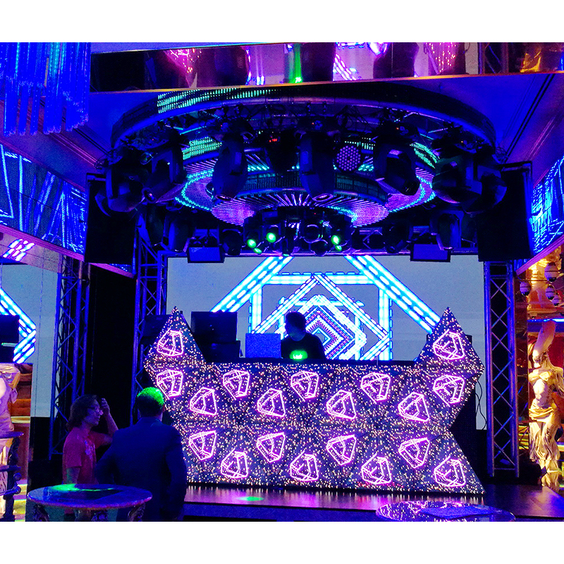 La fábrica interior de la pantalla llevó la pared LED de la etapa LED de la pantalla 500x500 de aluminio fundido a presión para el club nocturno 3