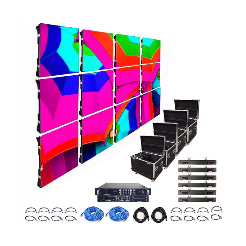 임대 Led 디스플레이 실내 야외 풀 컬러 Led 벽 P3.9 P3.91 Led 비디오 벽 500x500mm 알루미늄 디스플레이 화면 2