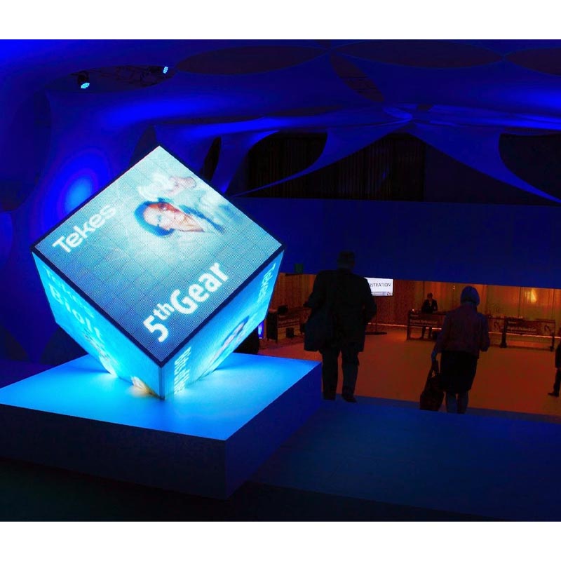 Outdoor Indoor Kreativer Zauberwürfel Quaderquadrat LED-Würfel-Display-Panel für Einzelhandelsgeschäft-Shop-Logo-Werbung 7