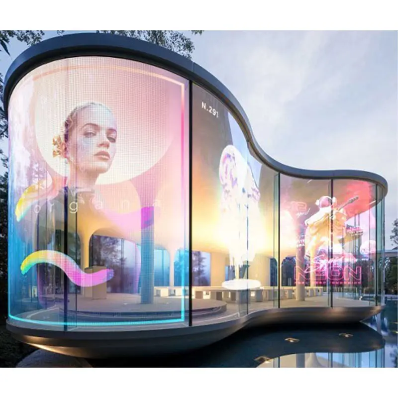 Transparent Led Screen Manufacturer P2.6 P2.8 P3.9 by Lecede 2