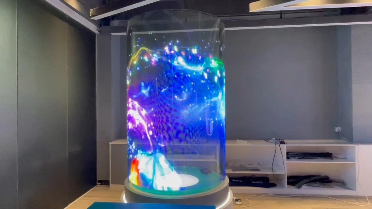 Lecede indoor гибкий прозрачный светодиодный дисплей экрана пленки P6 P8 P10 1