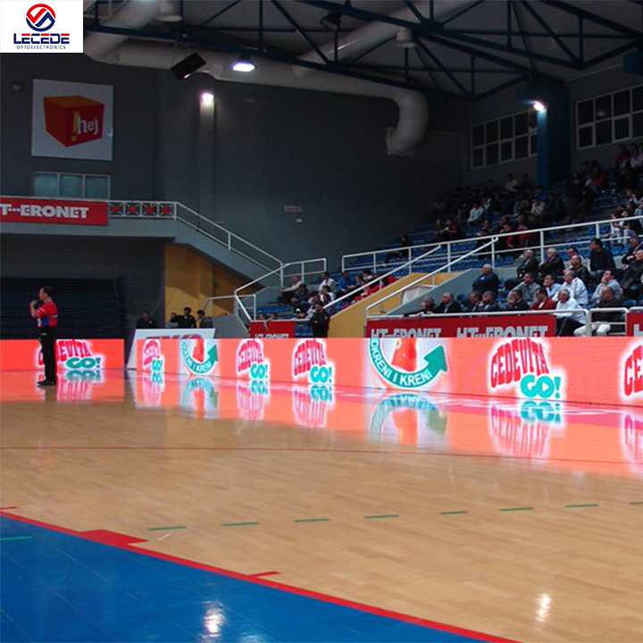 Marcadores de vídeo LED Lecede pantalla LED para exteriores para estadio P5 P6.67 P8 P10mm pantalla perimetral para estadio deportivo LED 5