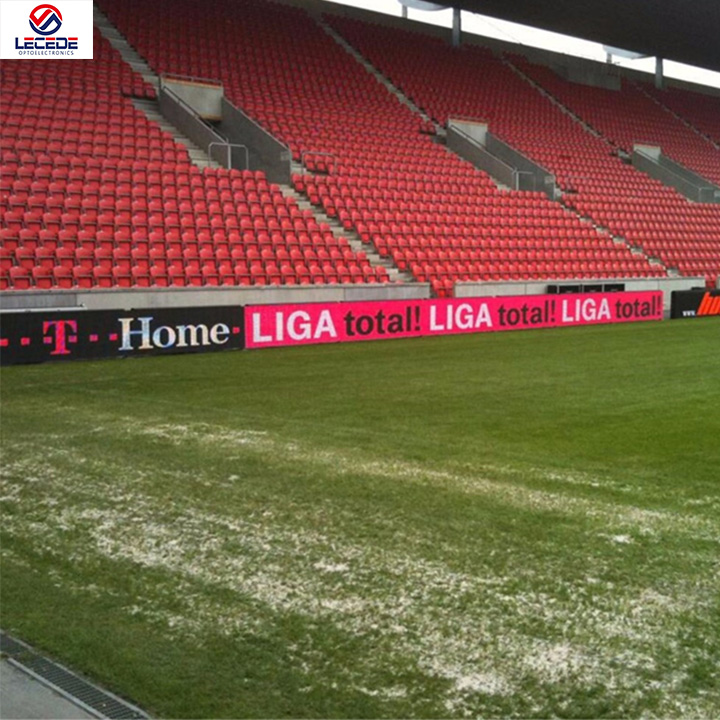 Marcadores de vídeo LED Lecede pantalla LED para exteriores para estadio P5 P6.67 P8 P10mm pantalla perimetral para estadio deportivo LED 8