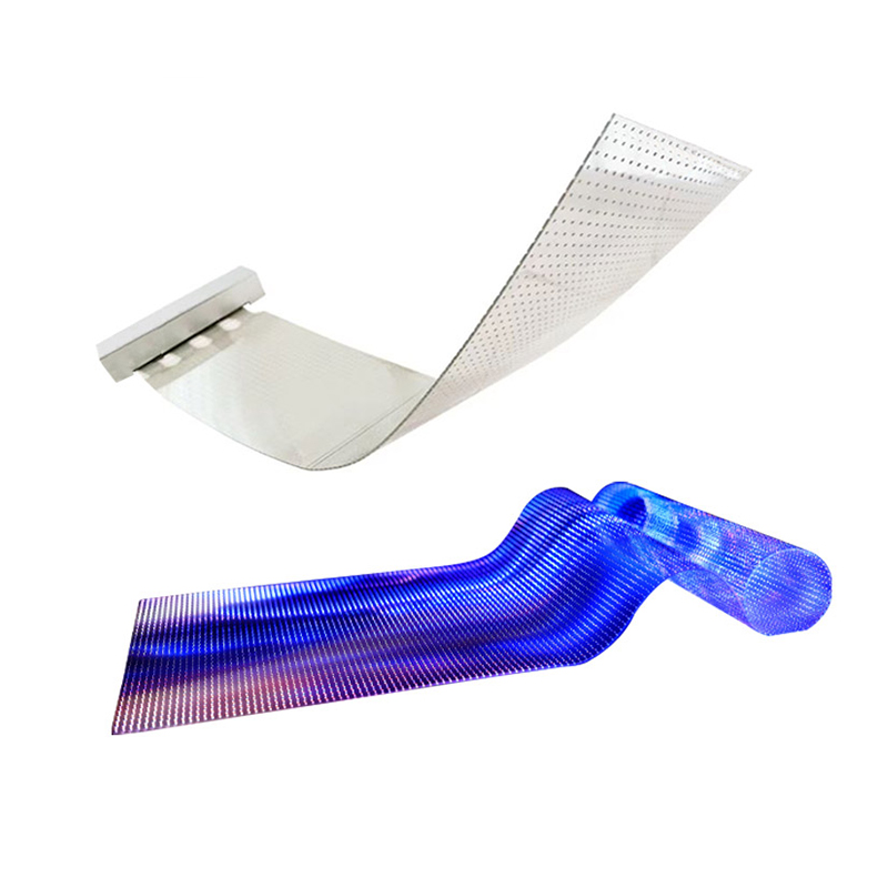 Schermo di pellicola a LED flessibile trasparente tende esterno in vetro 3