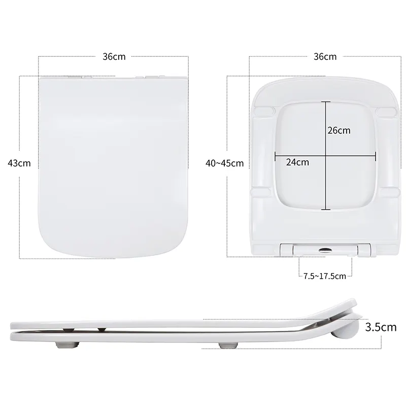 Square Edge Toilet Seat by Fanmitrk 7