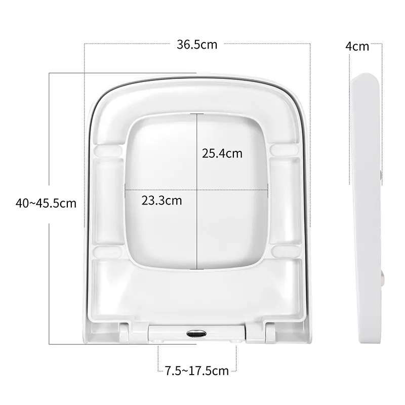 Square Quick Release Toilet Seat - - Fanmitrk 7