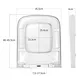 Square Quick Release Toilet Seat - - Fanmitrk 7
