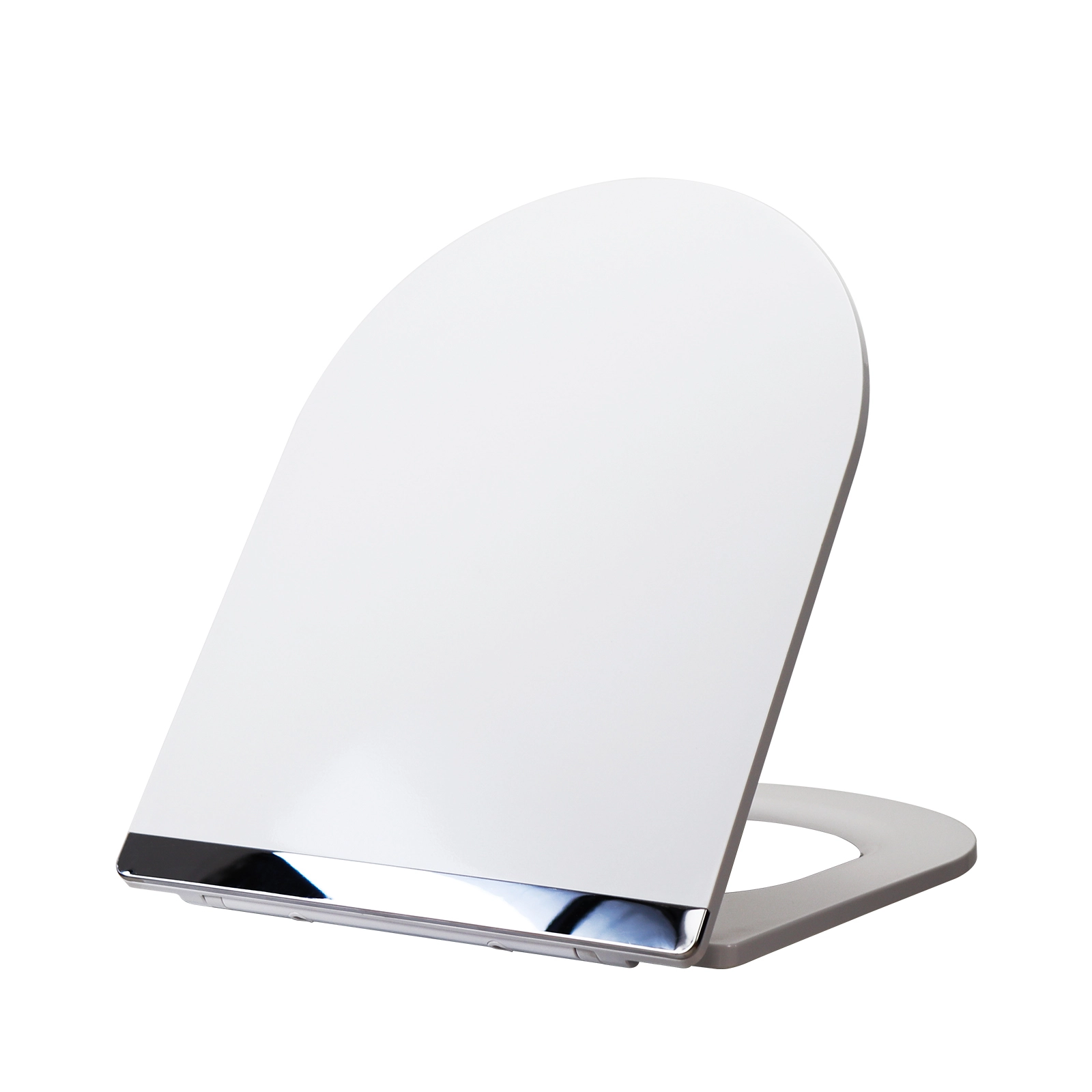 Fanmitrk U-Shaped Toilet Seat with strip metal white easy to clean 1