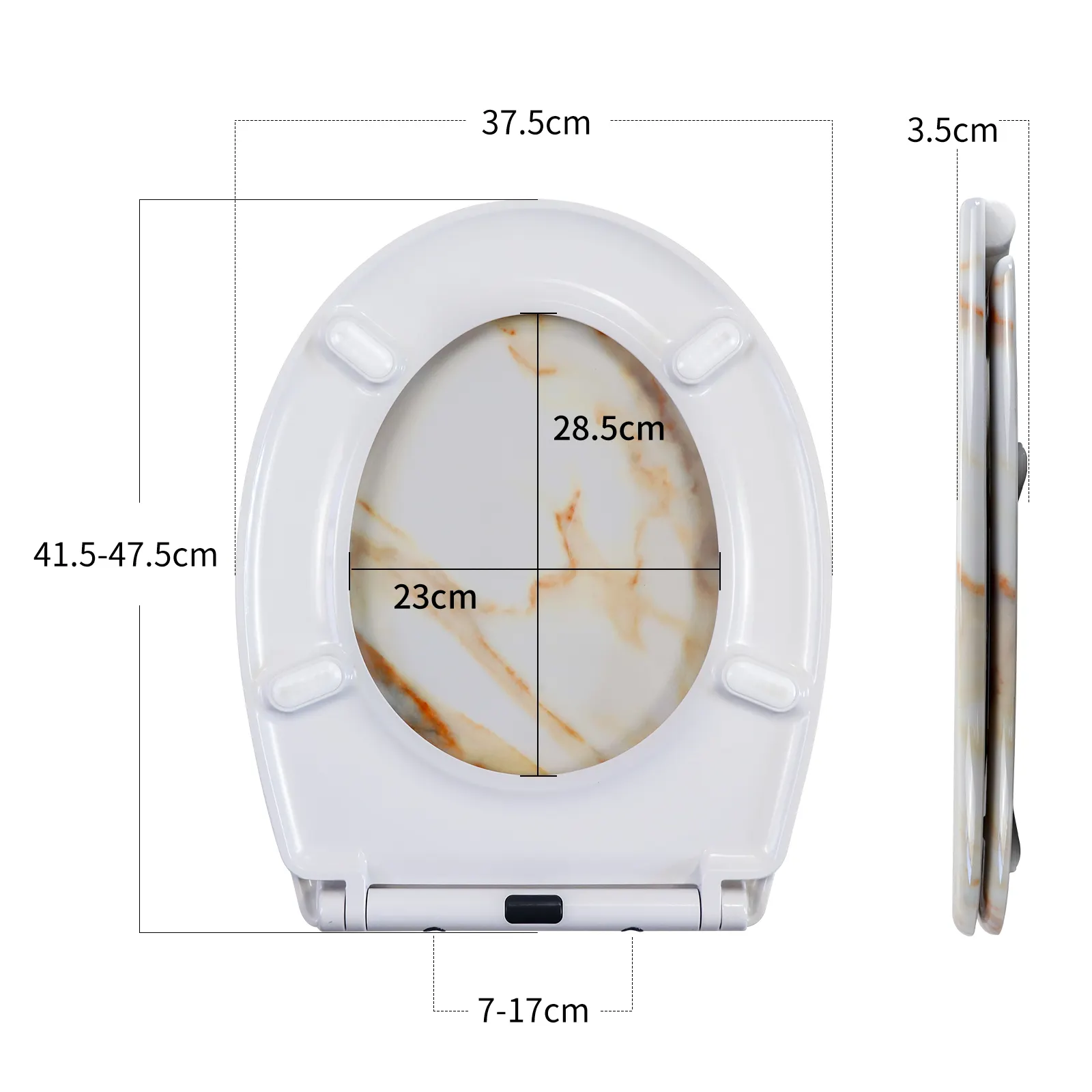 Grey Patterned Toilet Seat - - Fanmitrk-1 7