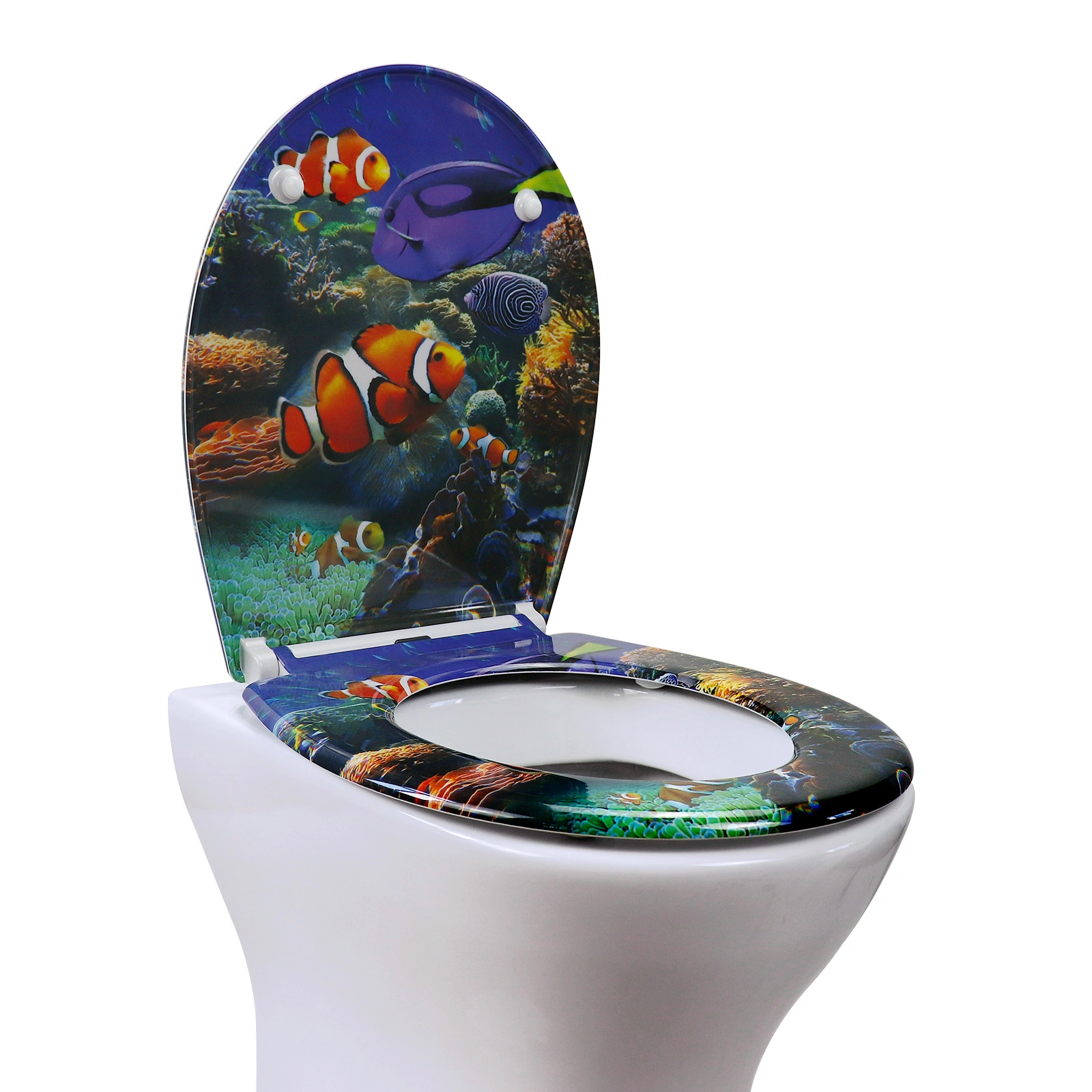 Fanmitrk Asiento de inodoro Duroplast 819-35 Cierre suave - Liberación rápida 1