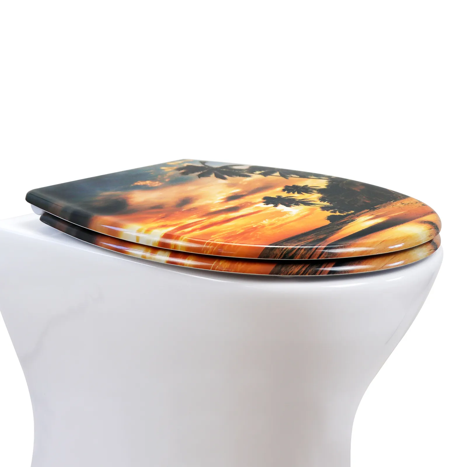 Sedile WC con chiusura ammortizzata in Duroplast di Fanmitrk-3 5
