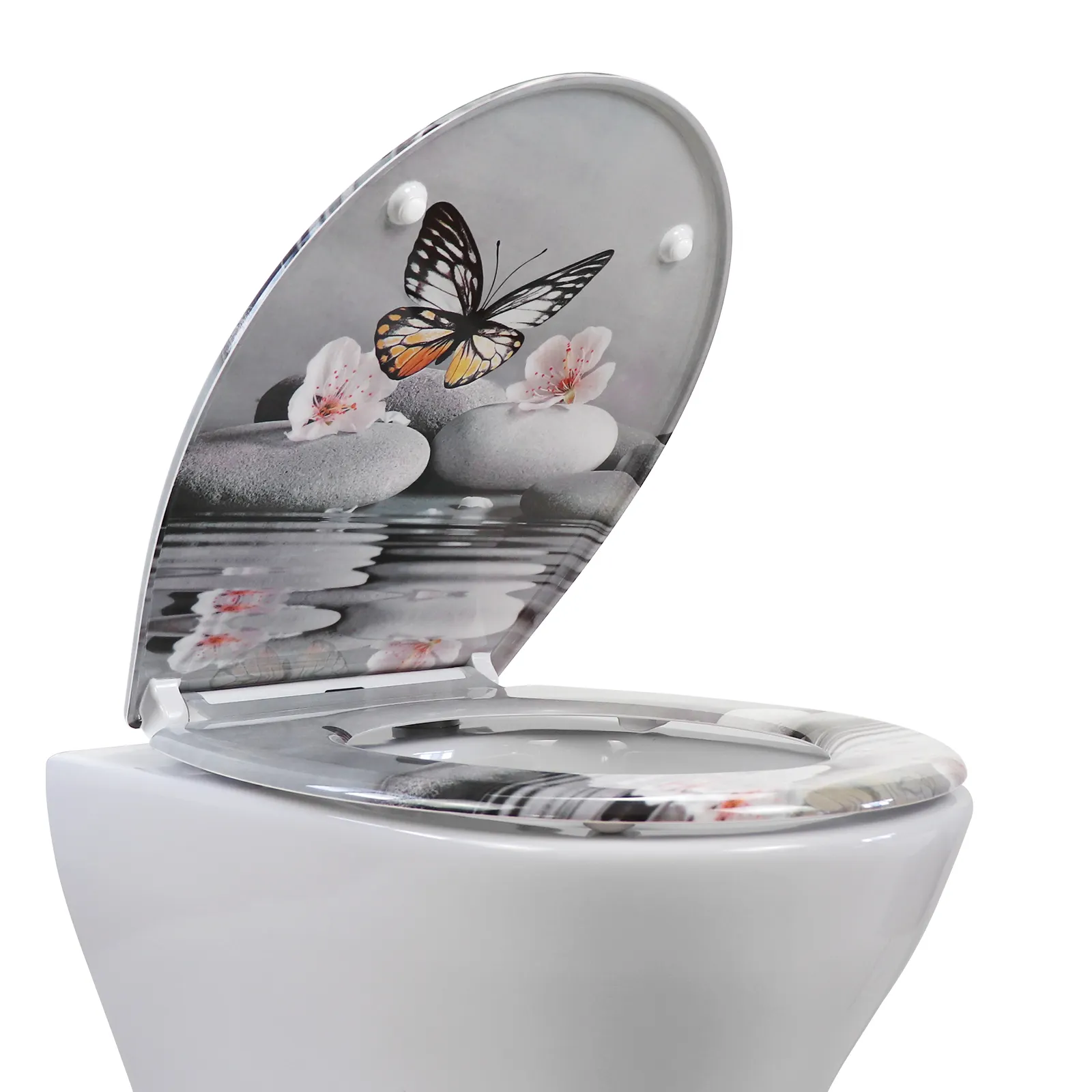 Duroplast White Toilet Seat - - Fanmitrk 6