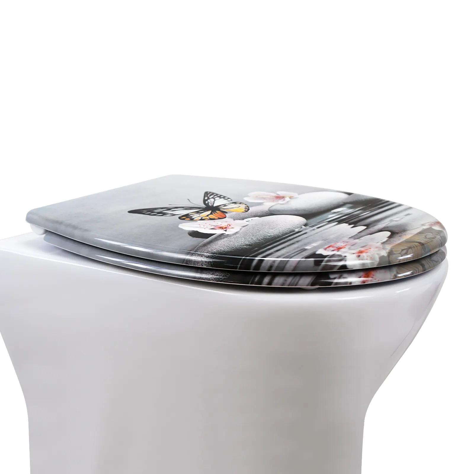 Duroplast White Toilet Seat - - Fanmitrk 5
