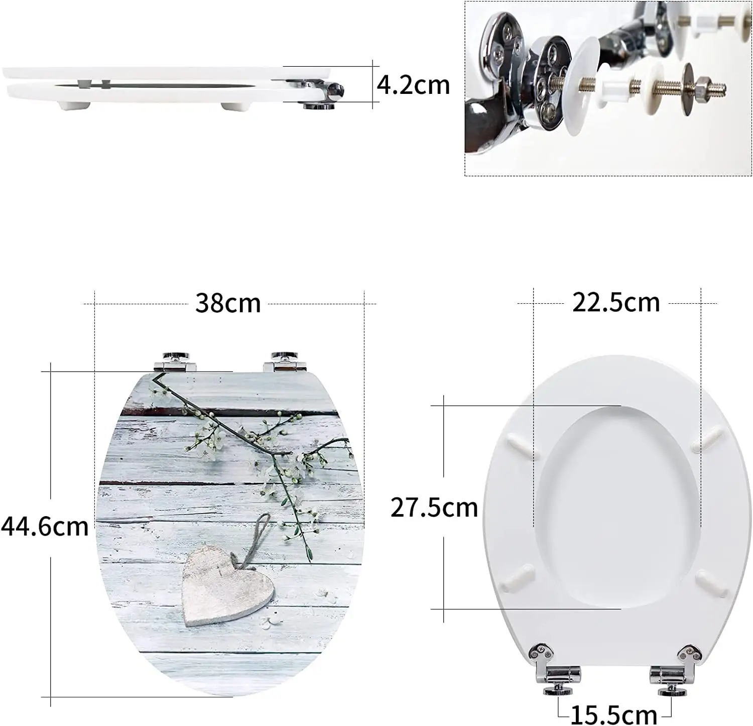 White Mdf Toilet Seat - - Fanmitrk-2 6
