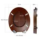 Solid Wood Toilet Seat Brass Hinges by Fanmitrk 3