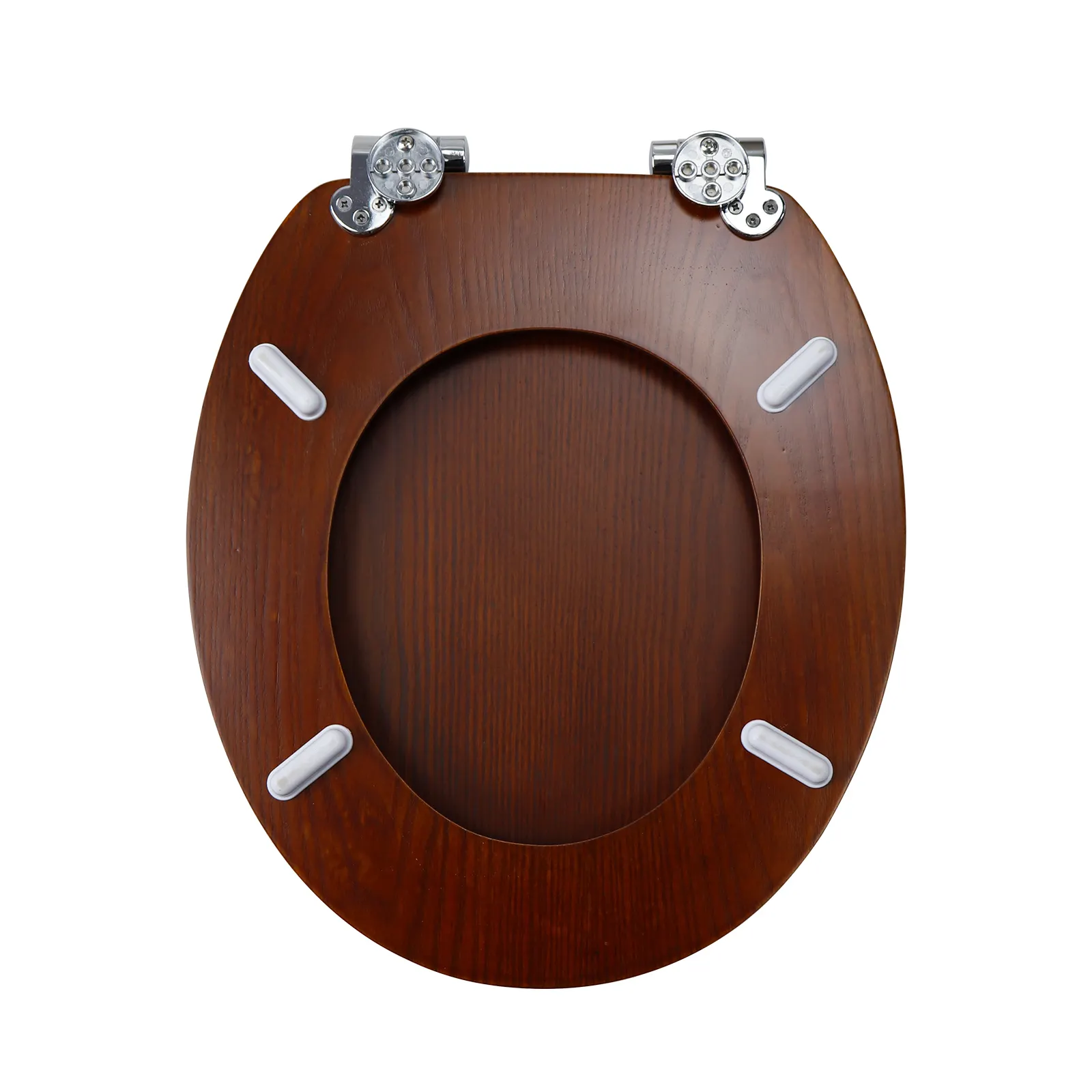 Solid Wood Toilet Seat Brass Hinges by Fanmitrk 4