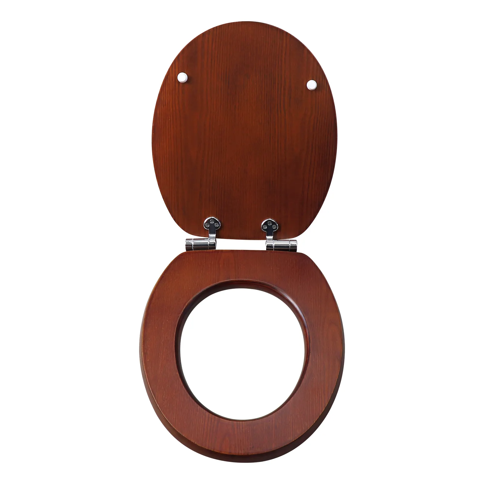 Solid Wood Toilet Seat Brass Hinges by Fanmitrk 6