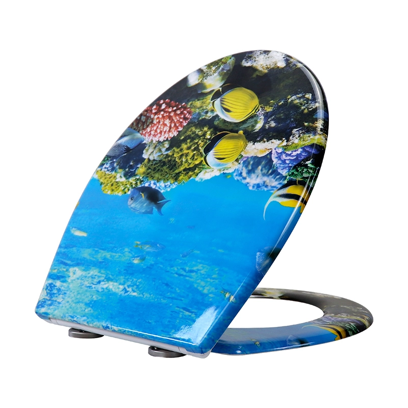 Fanmitrk Duroplast Abattant WC 819-48 Soft Close motif sous-marin 1