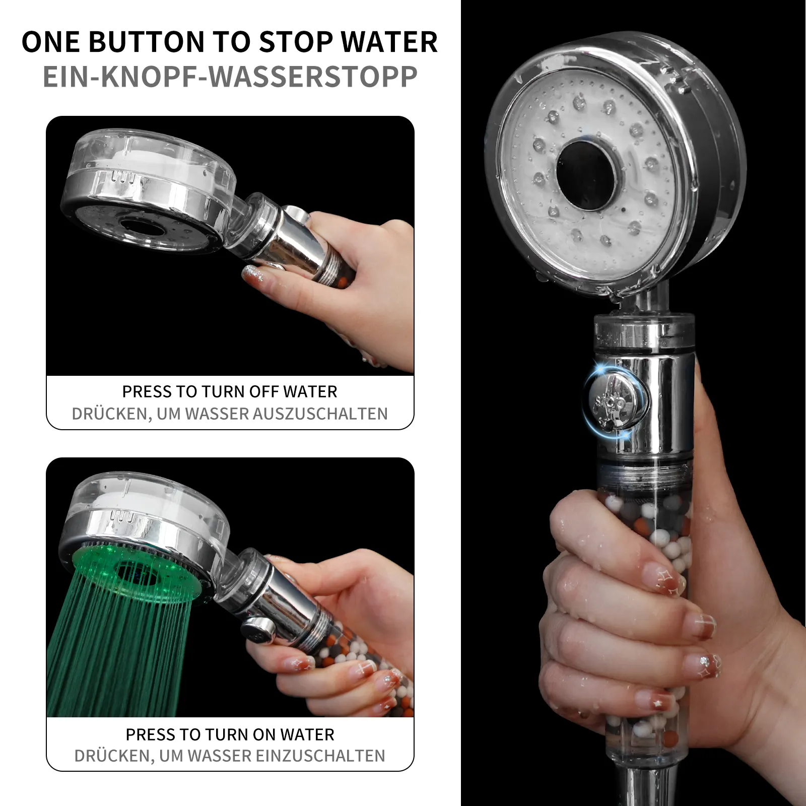 Light Up Shower Head by Fanmitrk 2