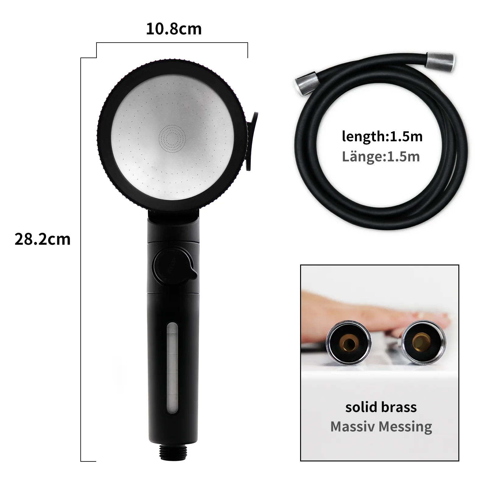 High Pressure Hand Held Shower Head by Fanmitrk 6