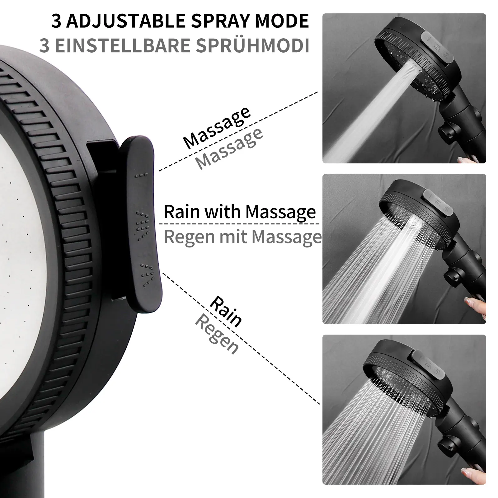 High Pressure Hand Held Shower Head by Fanmitrk 3