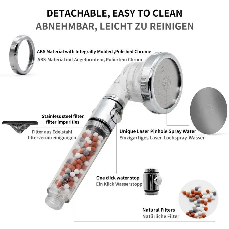 Shower Head Filter with Beads by Fanmitrk 5