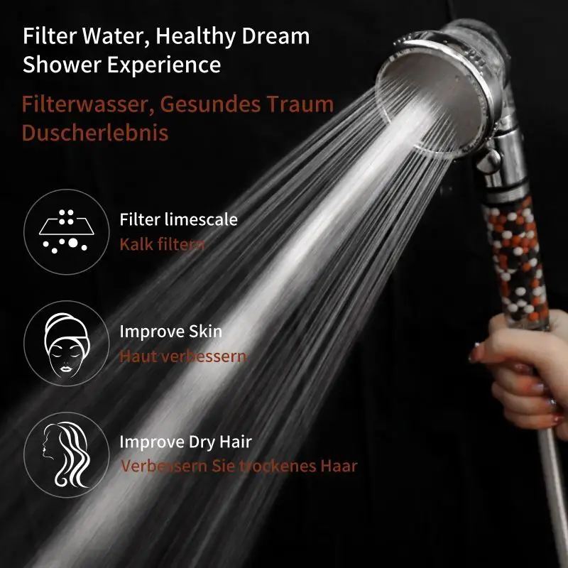 Shower Head Filter with Beads by Fanmitrk 2