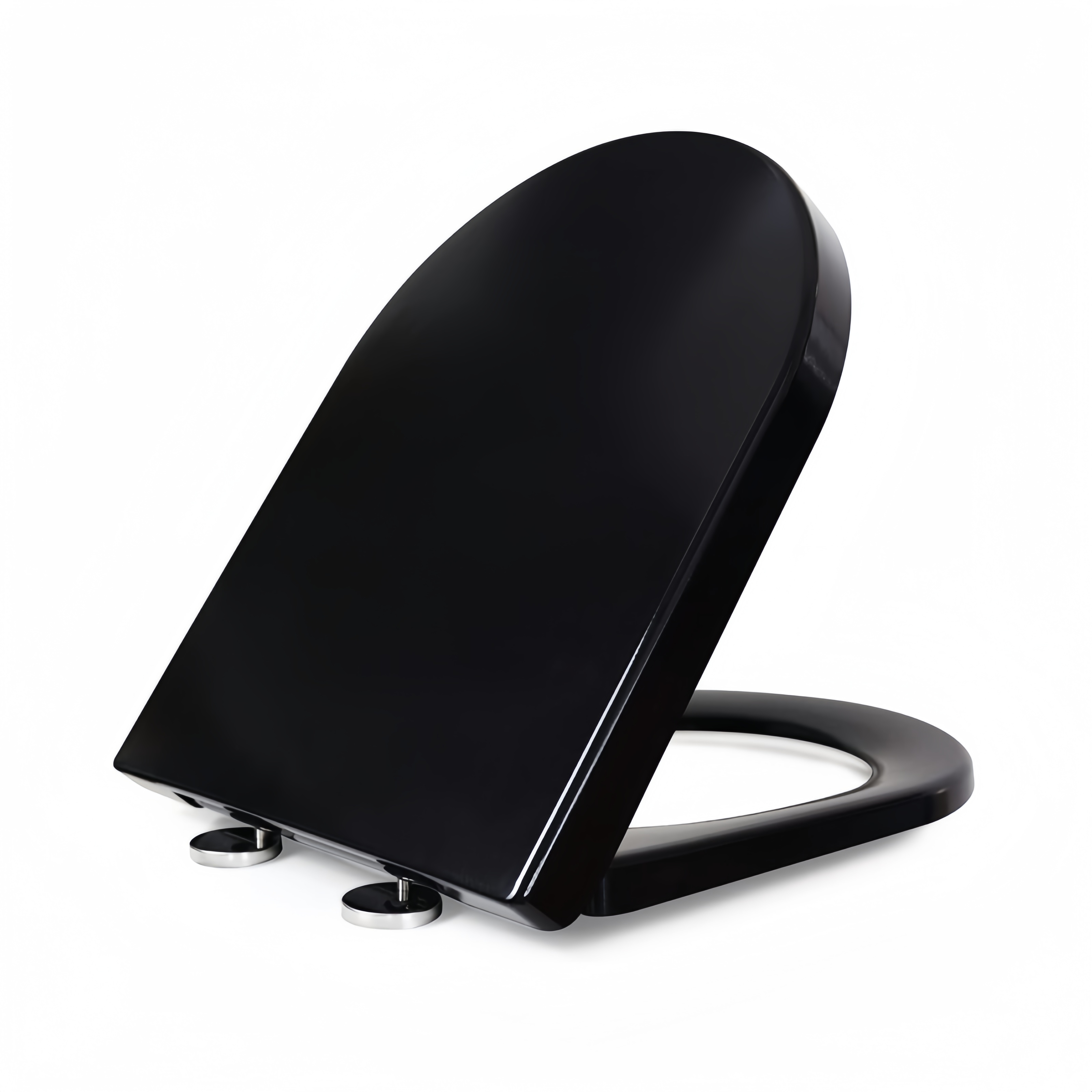 Abattant WC Fanmitrk Duroplast 08-01 noir facile à nettoyer en forme de U 1