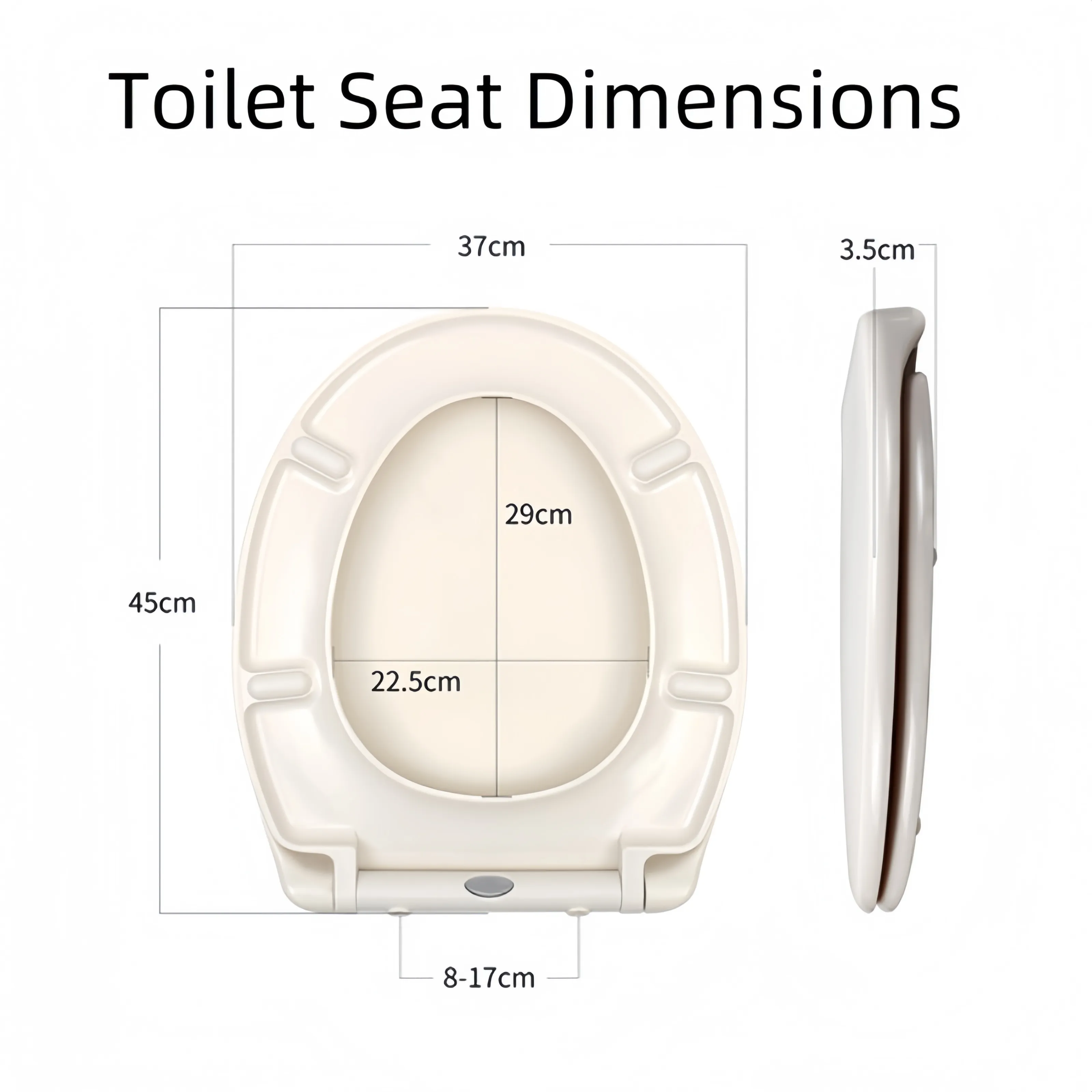U Shaped Toilet Seat with Lid - - Fanmitrk 6