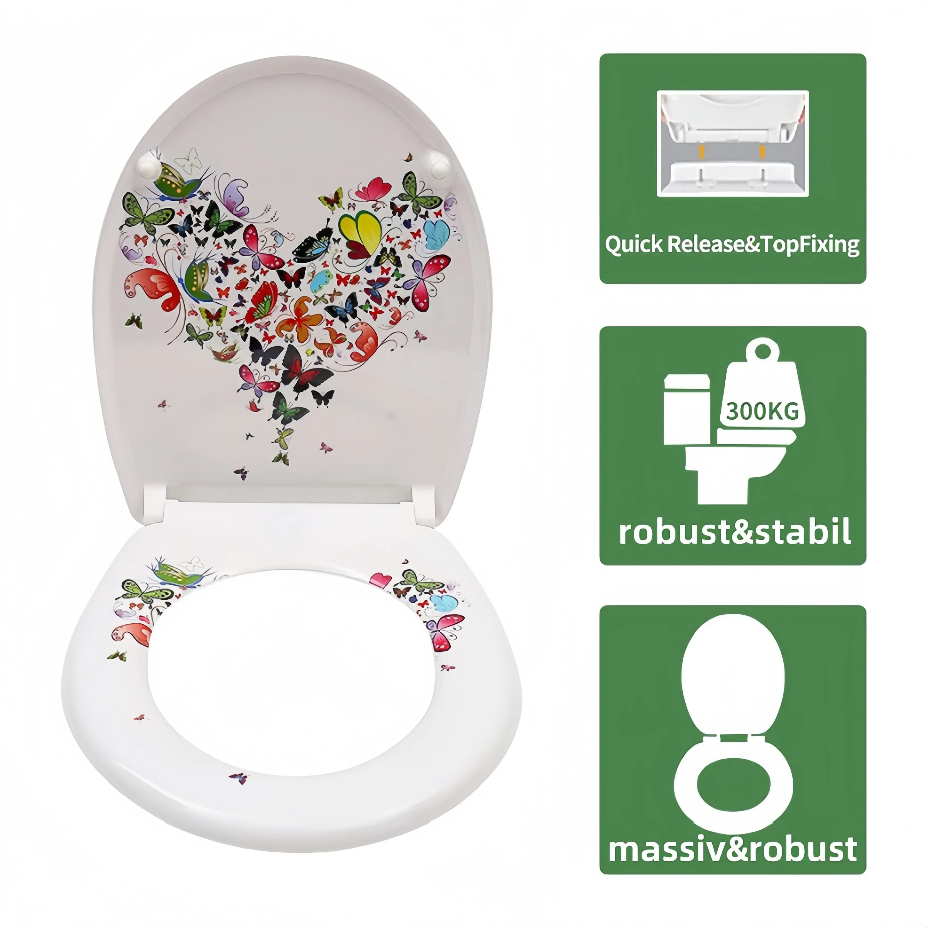 Shell Pattern Toilet Seat - - Fanmitrk-1 2