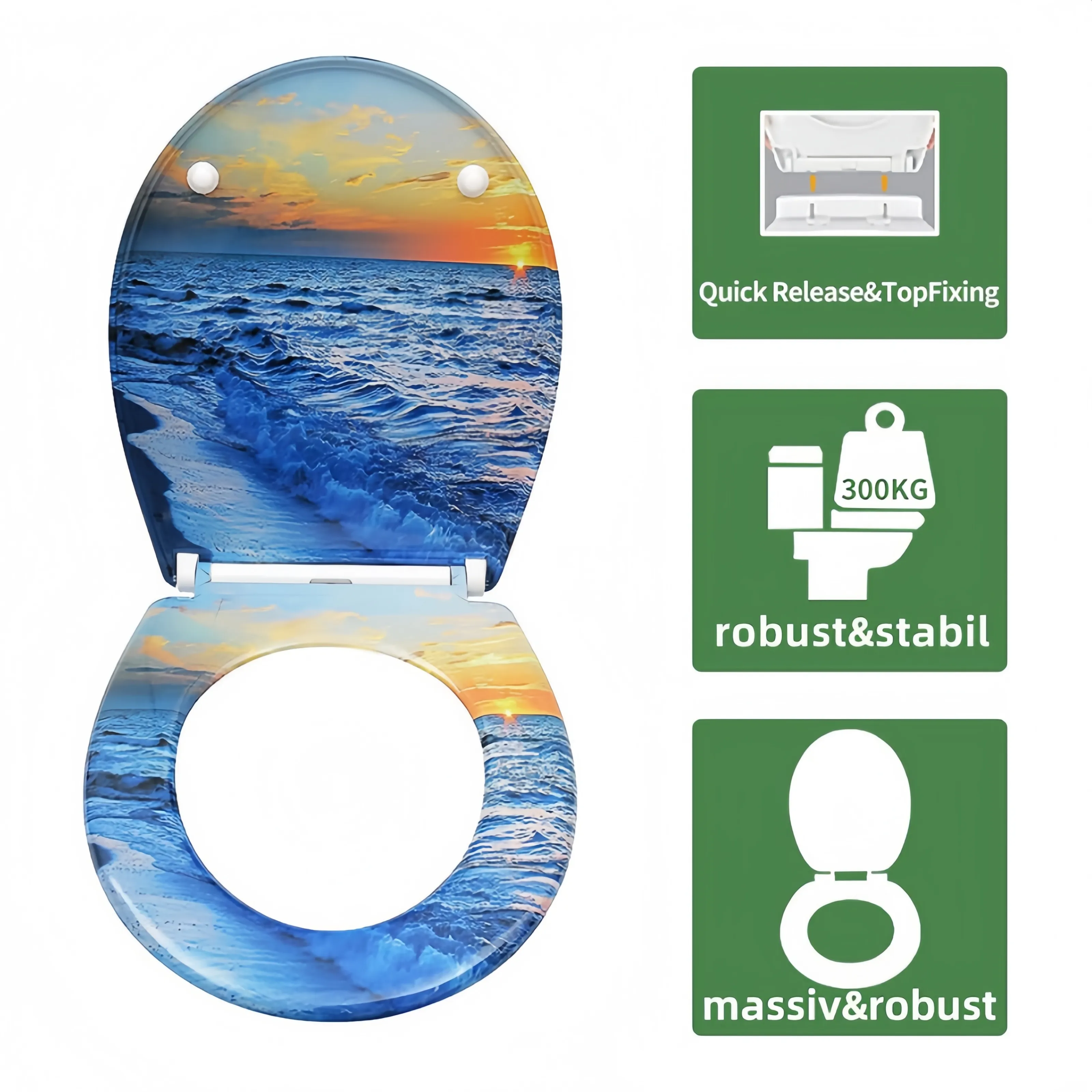 Duroplast Soft Close Toilet Seat - - Fanmitrk-1 3